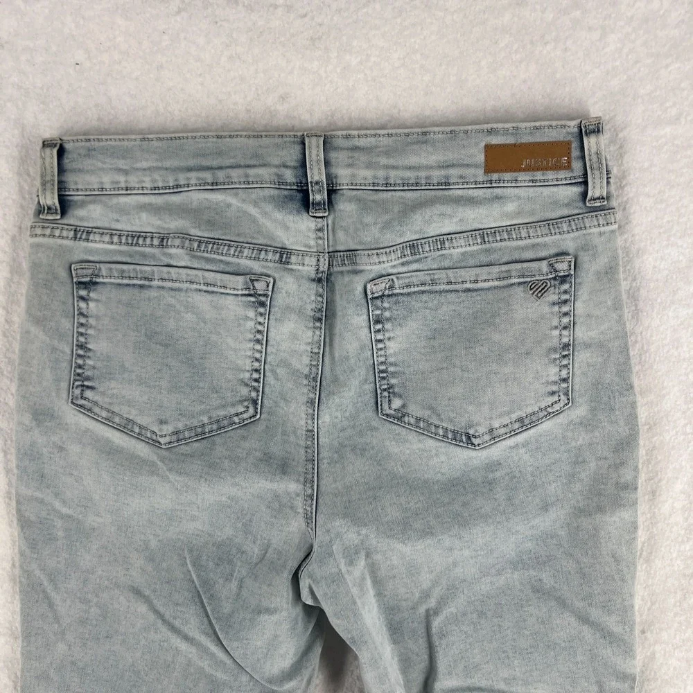 Justice Jegging Skinny Jeans Girls 18 Plus Blue Light Wash Denim‎ Cotton Stretch